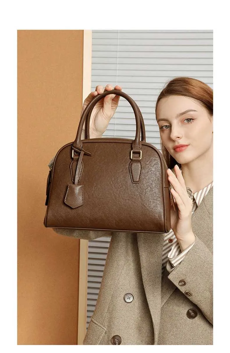 Echtes Leder Tote Handtasche Für Damen Designer Schultertasche_voghion.com