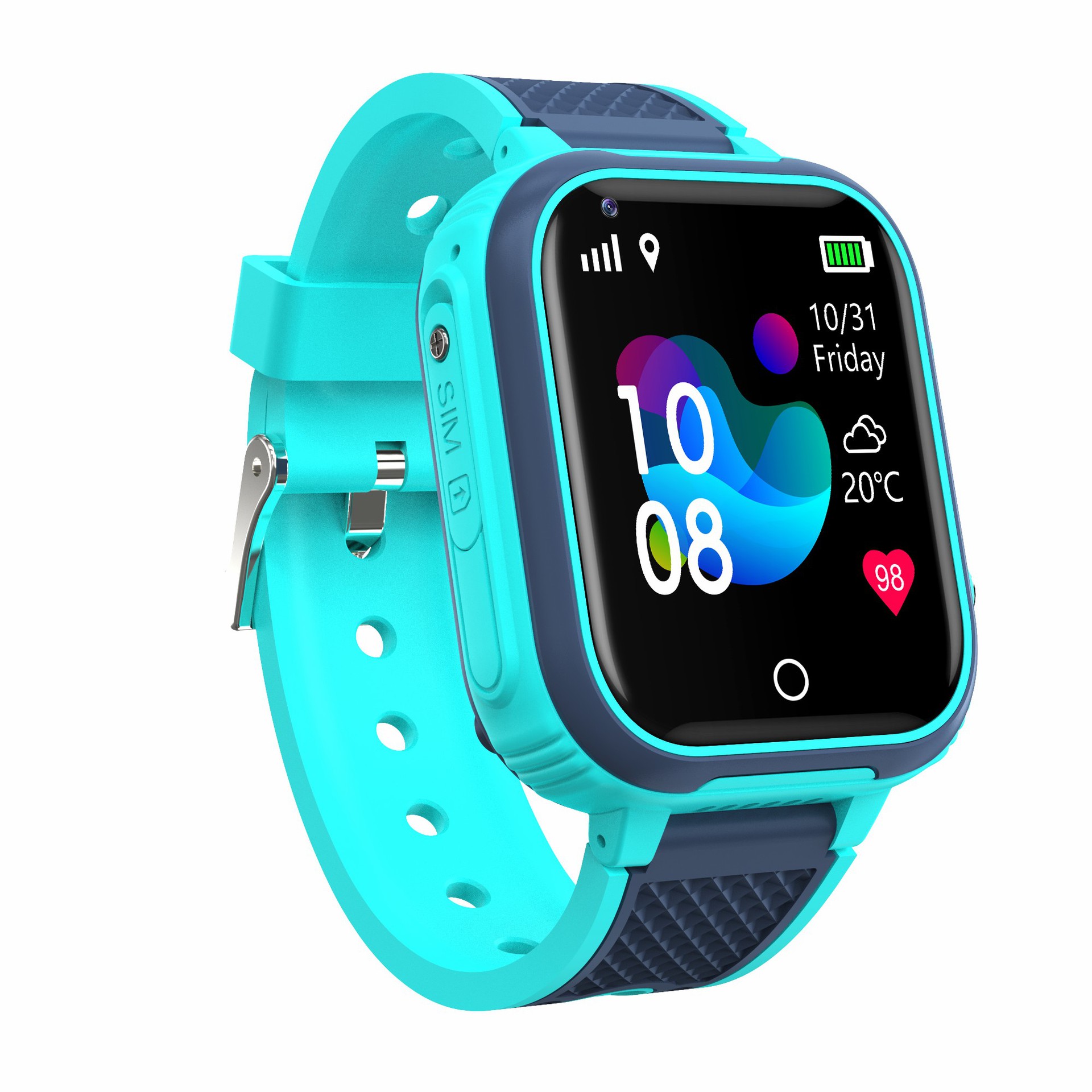 Montre connectée 4G pour enfants, étanche, appels photo et vidéo, GPS, bracelet anti-perte pour élèves du primaire_voghion.com