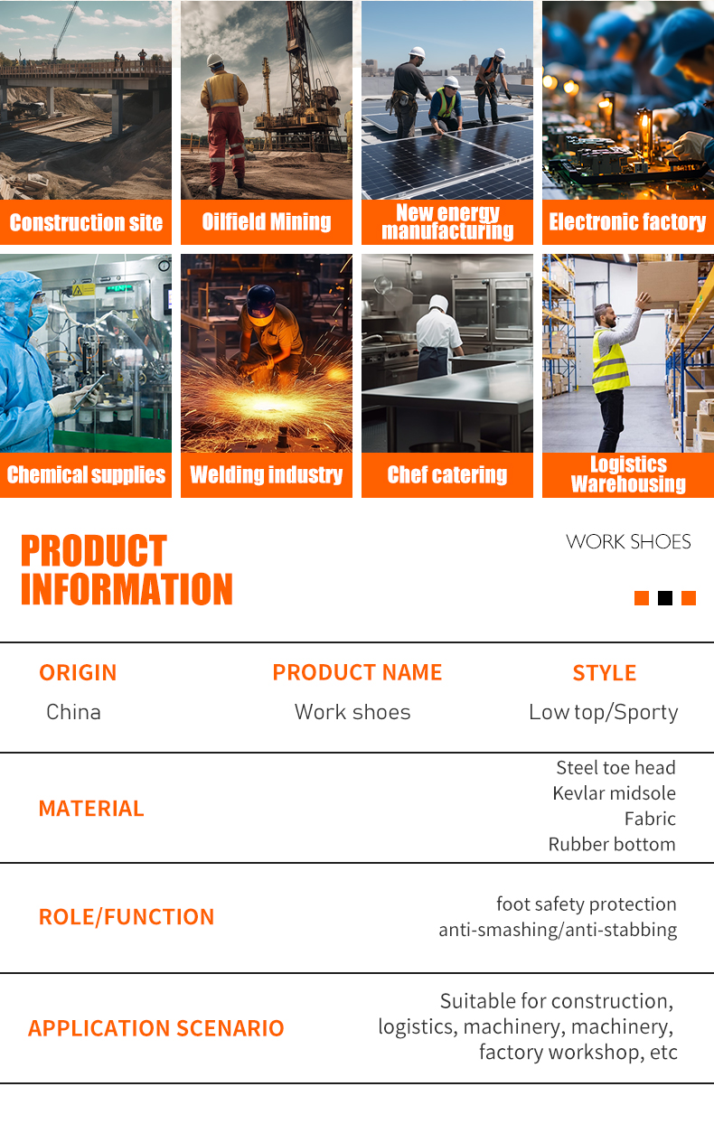 GUYISA Safety Shoes Kasut Kerja Lelaki  Steel Toe Work Shoes Anti-smash CN39-46 1101BK_voghion.com