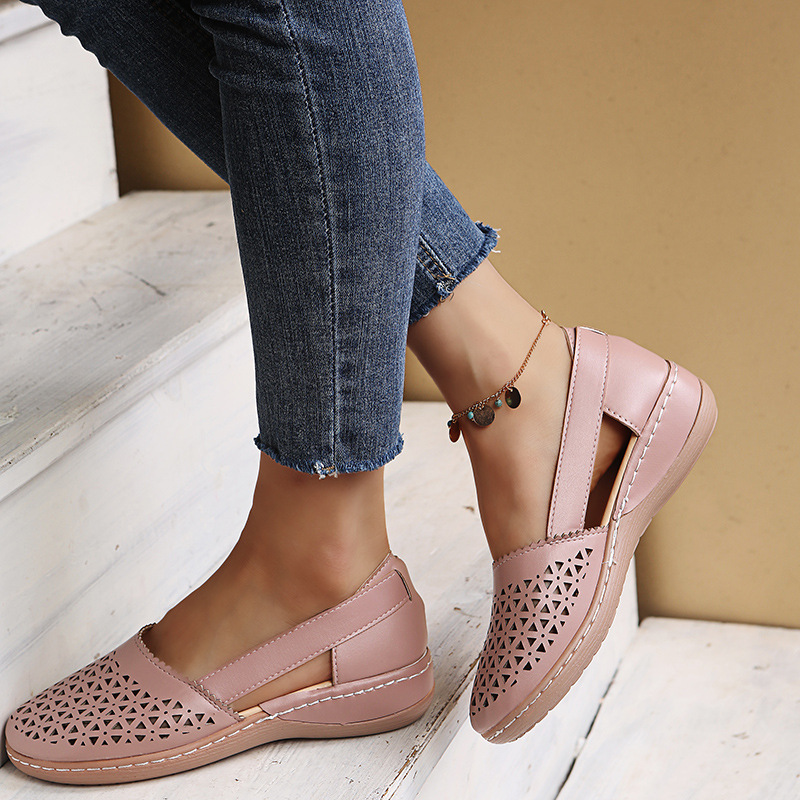 Modische, lässige, perforierte Schuhe für Damen_voghion.com