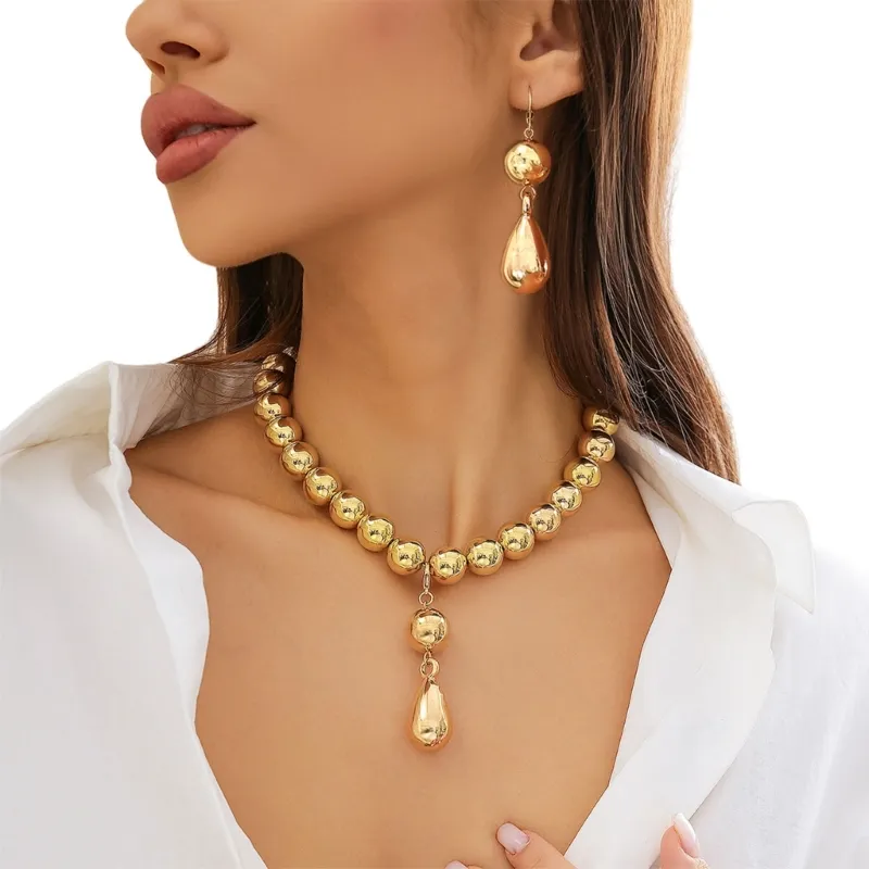 Colliers pendentifs Collier goutte d'eau Perles délicates Accessoire à la mode 634D_voghion.com