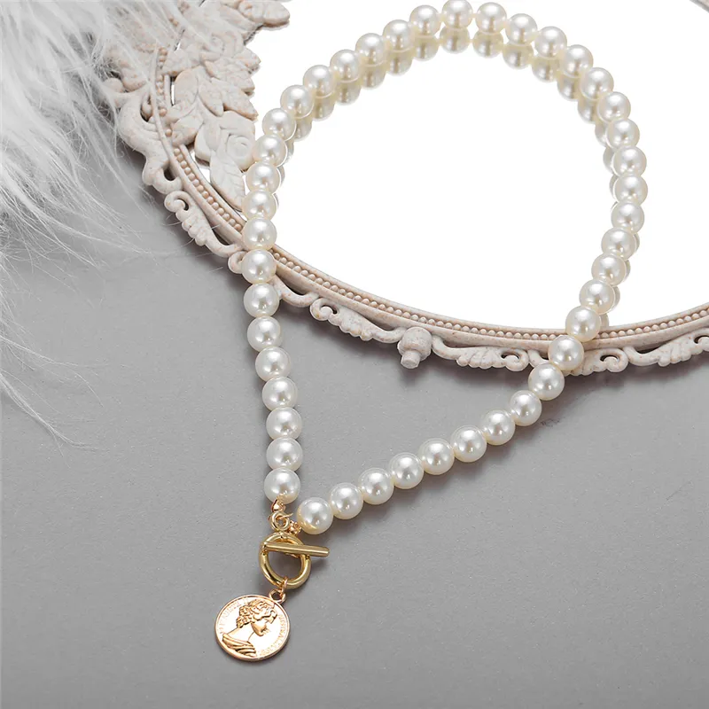 Collana multistrato vintage oro con pendente per donna_voghion.com