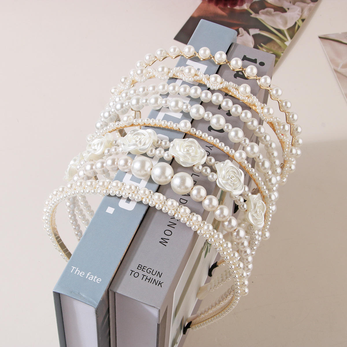 Japanese and Korean pearl headband summer headband female summer high-end hairpin sweet versatile headdress retro headband accessories_voghion.com