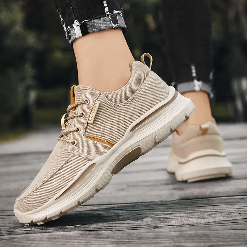 Loafers 2022 Spring New Comfortable Senakers for Men Business Casual Canvas Shoes Lightweight Plus Size_voghion.com