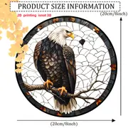 Attrape-soleil aigle à tête blanche - Art acrylique vibrant de 8 pouces. Décoration patriotique pour porches ou trésor de pendaison de crémaillère significatif._voghion.com