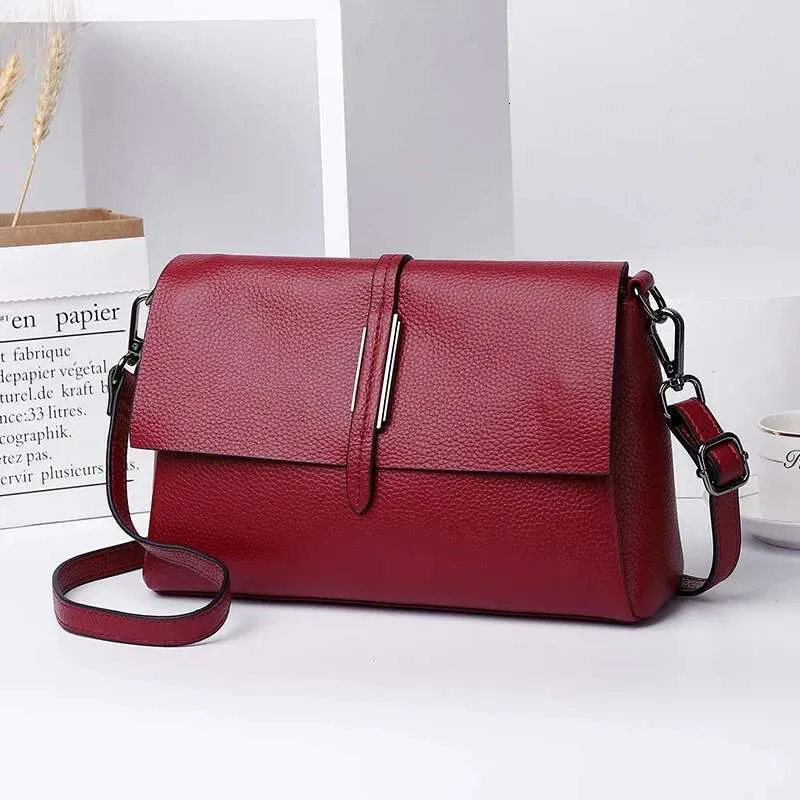 New Arliwwi Designer Real Cow Leather Lady's Flap Messenger Bags Soft Genuine Cowhide Functional Shoulder Handbags_voghion.com