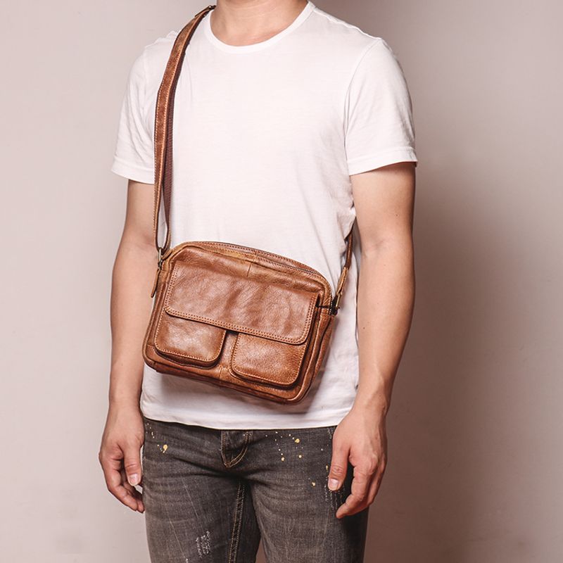 Sommer neue Herren Damen mattierte Leder Umhängetasche, und vielseitige, kleine quadratische Tasche, modische_voghion.com