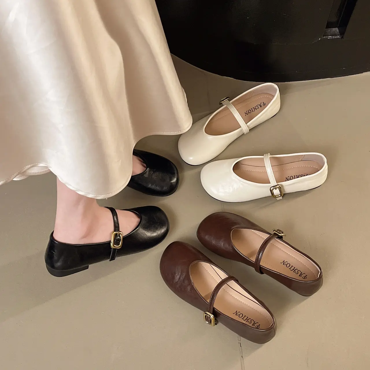 Ballerine donna stile mary jane scarpe comode casual_voghion.com