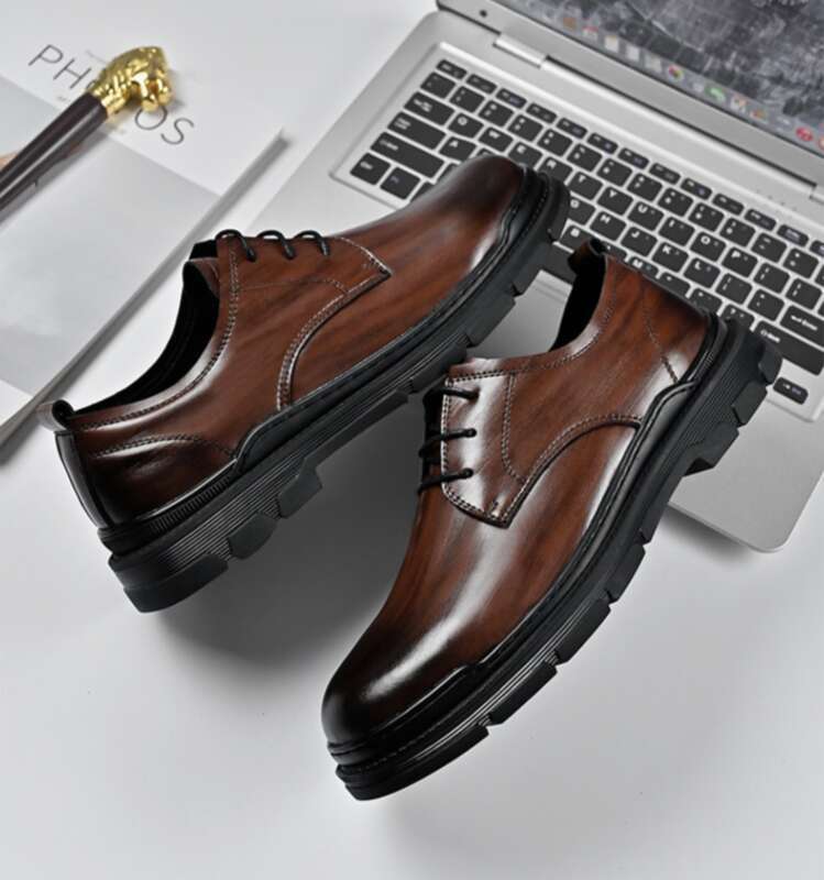 Und Sommer Frühling Neues übergroßes 5 cm großes Busins-Leder mit zwei Schichten Rindsleder, formelle britische Mode, lässiges Herren-Rindsleder,_voghion.com