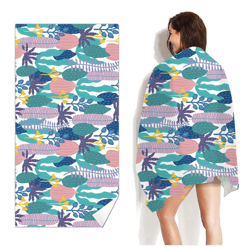 Serviette de plage imprimée style bohème pour bain et plage_voghion.com