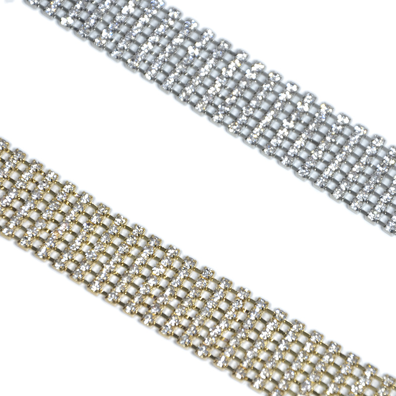 New Taobao Luxury Style Water Women's Sweet Seven Rows Full Diamond Inlaid Thin Waist Chain Women_voghion.com