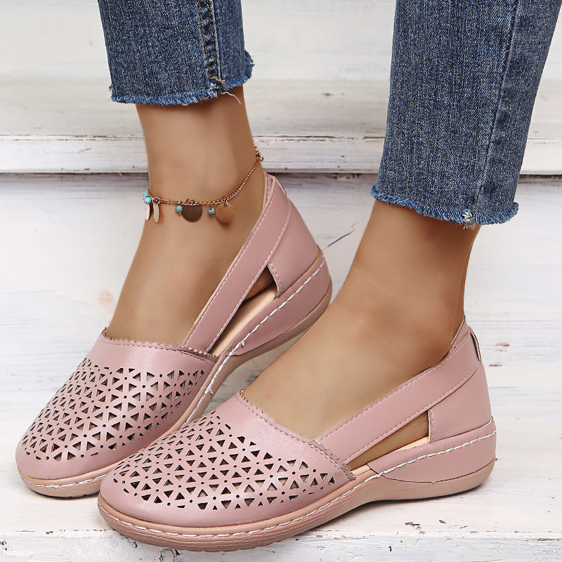 Modische, lässige, perforierte Schuhe für Damen_voghion.com
