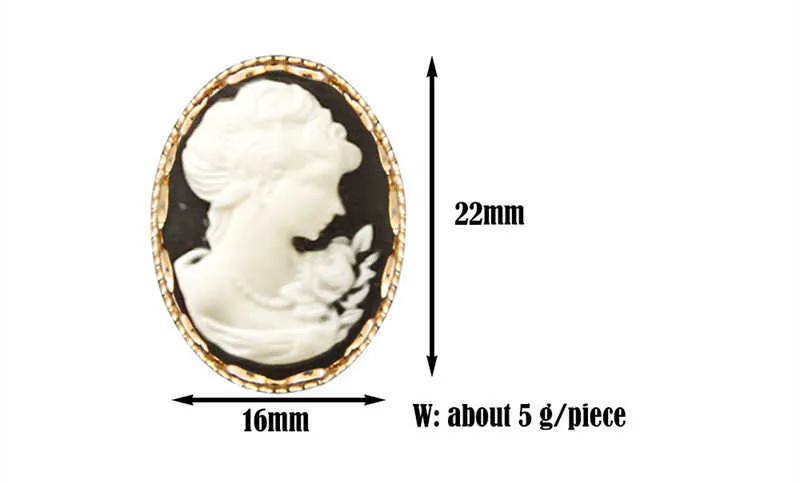 Boucles d'oreilles camée style vintage pendantes dorées femme_voghion.com