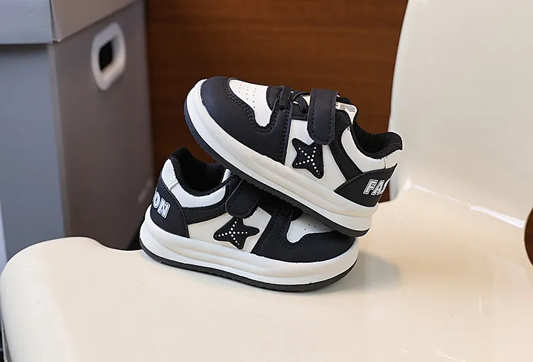 Toddler's Sneakers Fashion Design Baby Spring Autumn Kids Casual Sport Shoe Soft Non Slip Pu Leather Skateboard Shoes_desvips.com