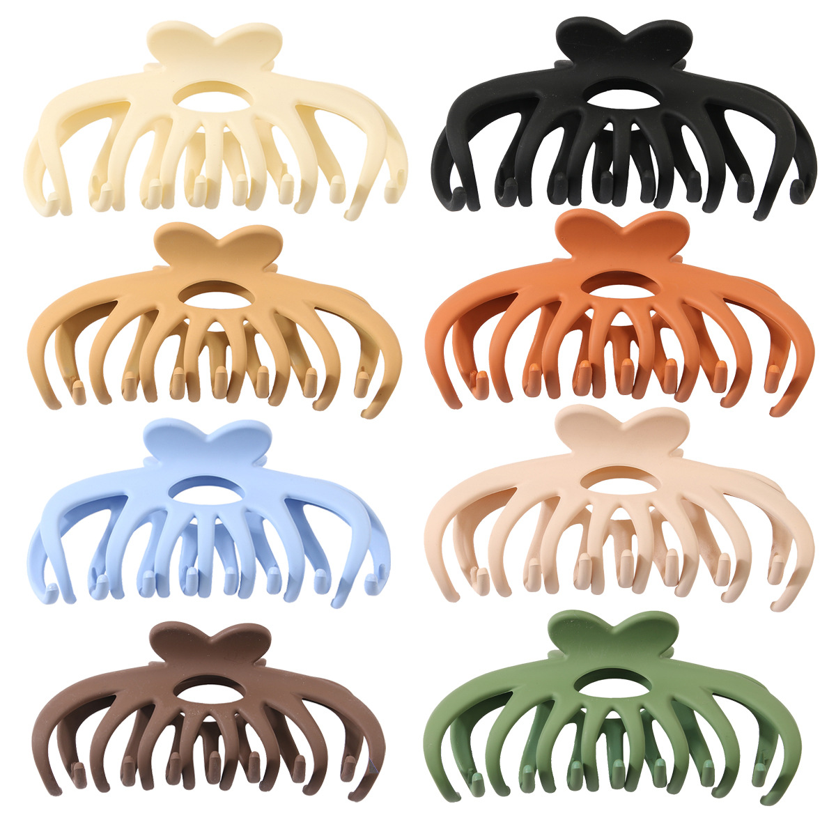  large color butterfly clip for women all-match hair updo frosted shark clip back of the head claw clip_voghion.com