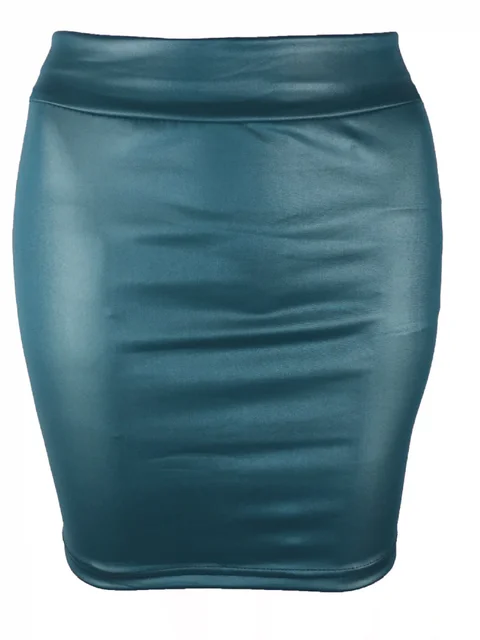 hot selling Summer Bodycon Pu Mini Skirt Women Solid Black Package Hip Regular Waist Office Lady Skirts Sexy Faldas mujer moda_voghion.com