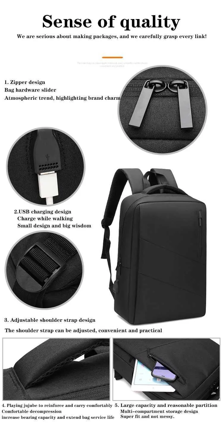 Bag Travel Multifunction USB Charging For 13 to 15.6 Inch Backpack Mochila Laptop Case Notebook BackpackC241107_voghion.com