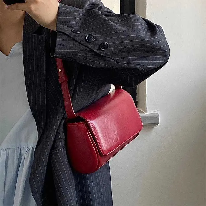 Borsa da donna vintage, rosso vino, sottobraccio, alla moda, semplice, in pelle PU, quadrata, con texture, da sposa, a tracolla_voghion.com
