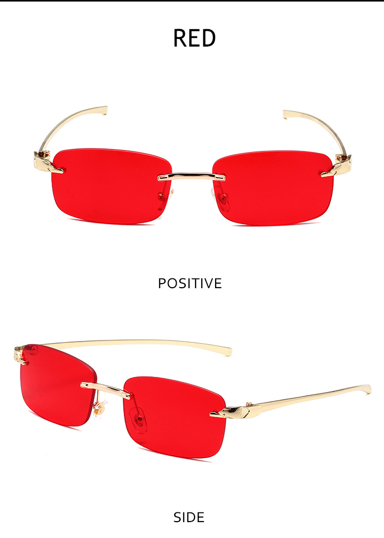 Leopard Head Frameless Sunglasses – High-End Small Frame For Women Fashion Trends Hot-selling_voghion.com