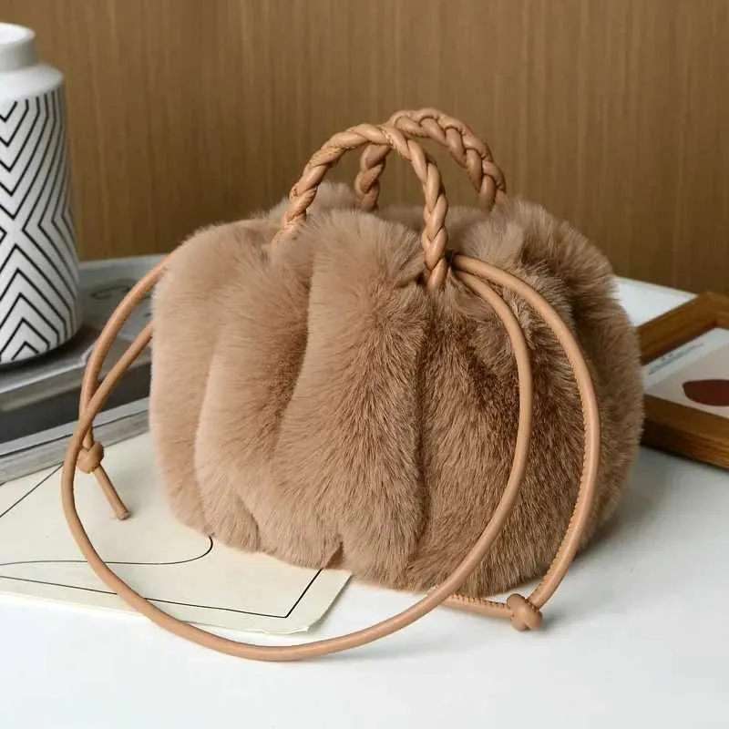 Neue Plüsch Winter Handtasche Cloud Künstliche Pelz Brieftasche Fi Casual Womens Schulter Flauschige Tasche Y241025_voghion.com