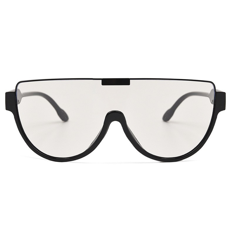 Nuovi occhiali da sole alla moda con montatura grande, monoblocco, mezza montatura, marroni, stile celebrità di Internet, antiriflesso_voghion.com