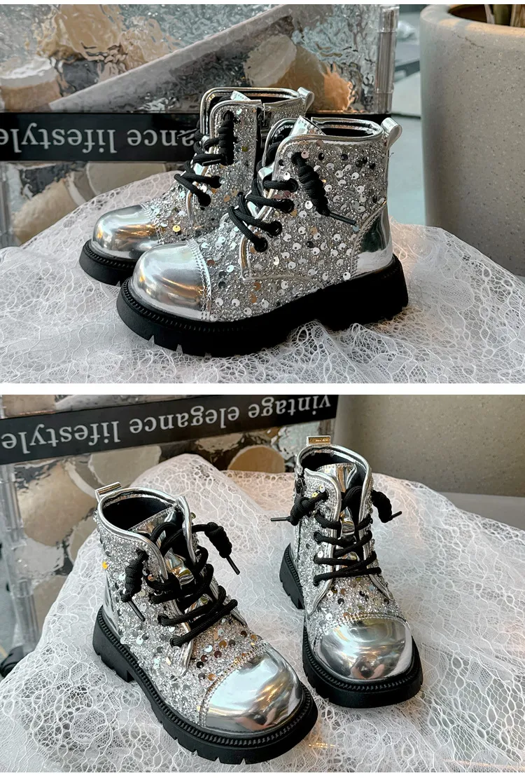 Stivali da neve bambina glitter antiscivolo comodi_voghion.com