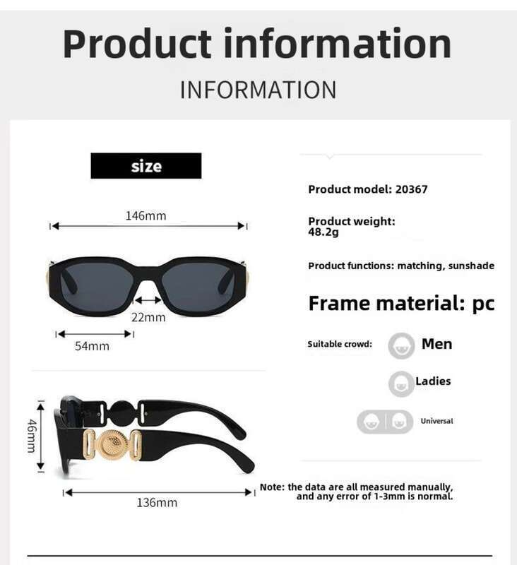 Liu Anyus Sonnenbrille im gleichen Stil mit kleinem Rahmen, coole polarisierte Sonnenbrille mit quadratischem Rahmen und Anti-UV-Myopie für Damen_voghion.com