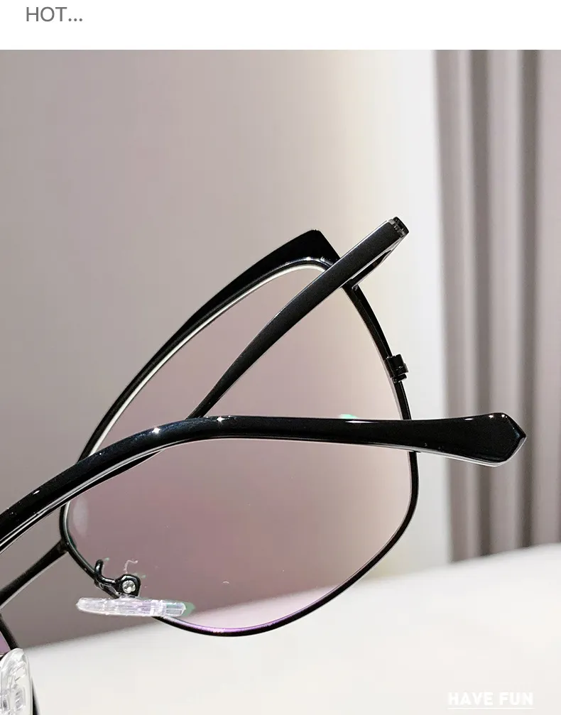 Sonnenbrillen Katzenaugen Korrekturbrillen für Damen 2024 Verschiedene Farben Blaulicht Lesebrille Transparente Brillen für Damen_voghion.com