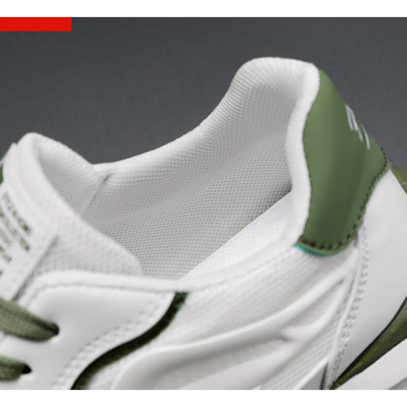 Scarpe estive nuove traspiranti in rete bianche da uomo, versione coreana, versatili, sportive, casual, alla moda, da papà_voghion.com