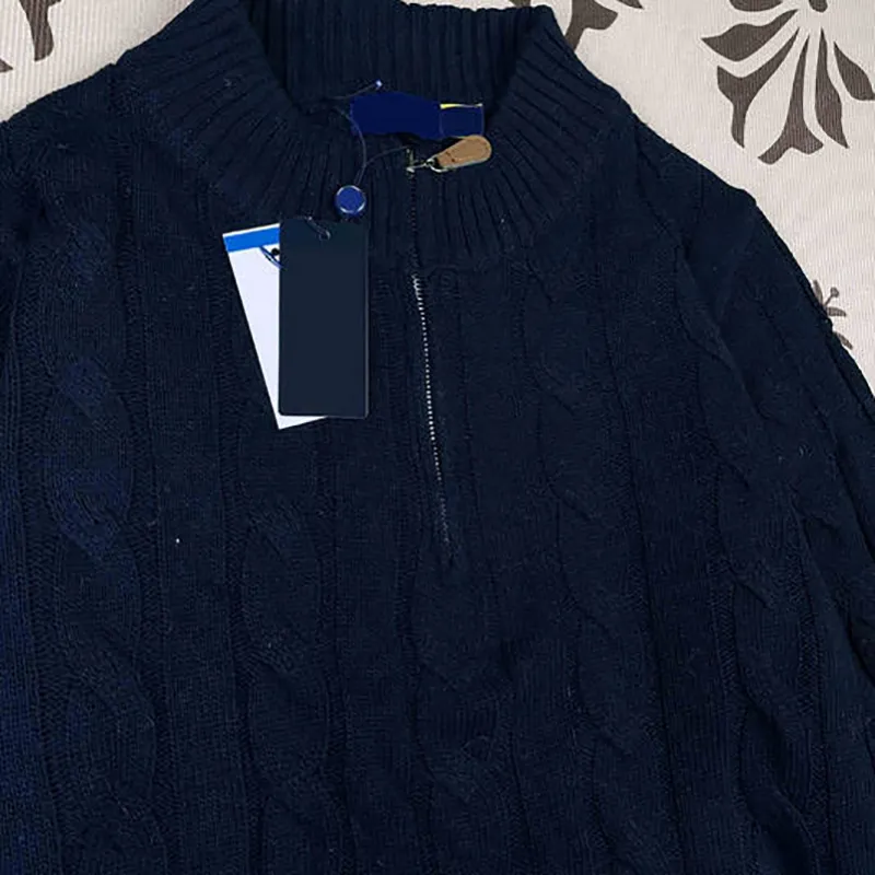 Pull homme design Pony, brodé, imprimé, zippé, coton, coupe ajustée, livraison rapide, T250717_voghion.com