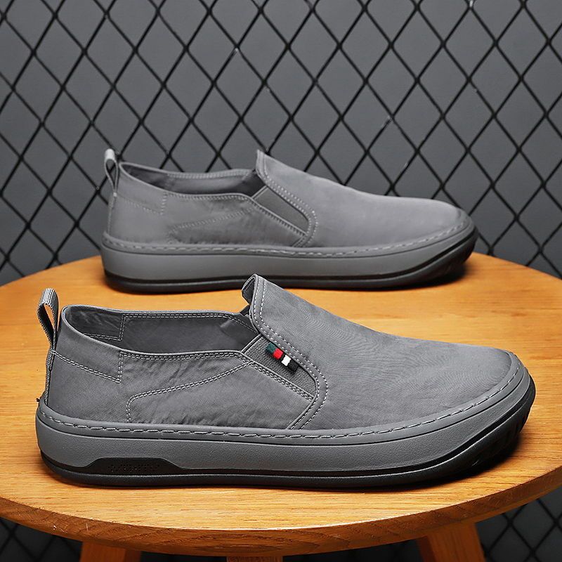 Pantofi sport pentru bărbați, vara 2024, stil nou, cu un singur pas, leneși, casual, din pânză, respirabili, ușori și versatili, din pânză Old Beijing_voghion.com