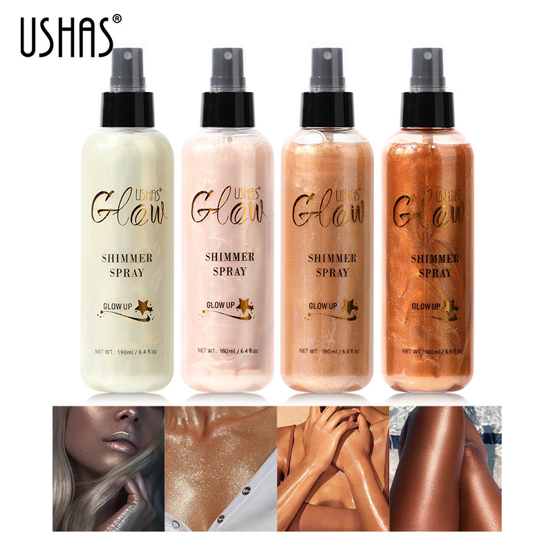 USHAS – spray léger au soufre imperméable, réparation durable, liquide à haute brillance pour le visage et le corps, flash fin