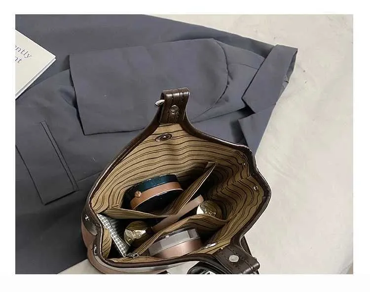 Borsa a tracolla in pelle scamosciata alla moda con toppa in PU per donna, colore a contrasto, casual, grande capacità, tracolla per la spesa da donna_voghion.com