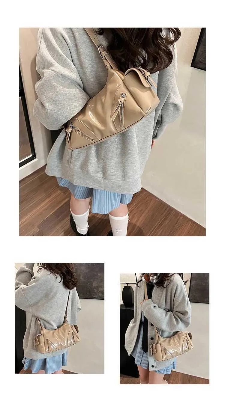 Strukturiertes Damen Schultertasche Aus Pu Leder Umhängetasche_voghion.com
