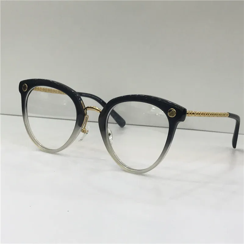 Nuovi occhiali da vista con montatura a forma di gatto 1043, stile retrò pop, con lenti trasparenti e aste stampate in metallo_voghion.com