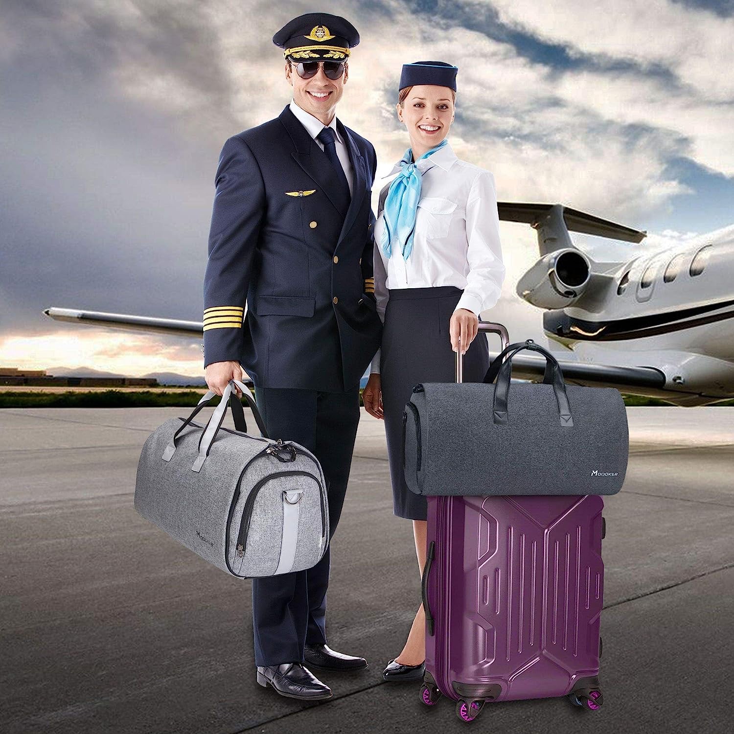 Travel suit storage foldable large capacity men's multi-functional business travel carry on luggage bag cover trolley