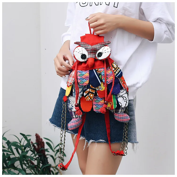 Zaini per bambini Moda Novità Autunno Inverno Bambini Spalle retrò da clown Studenti Borse da scuola Ragazze adolescenti Cartoni animati_voghion.com