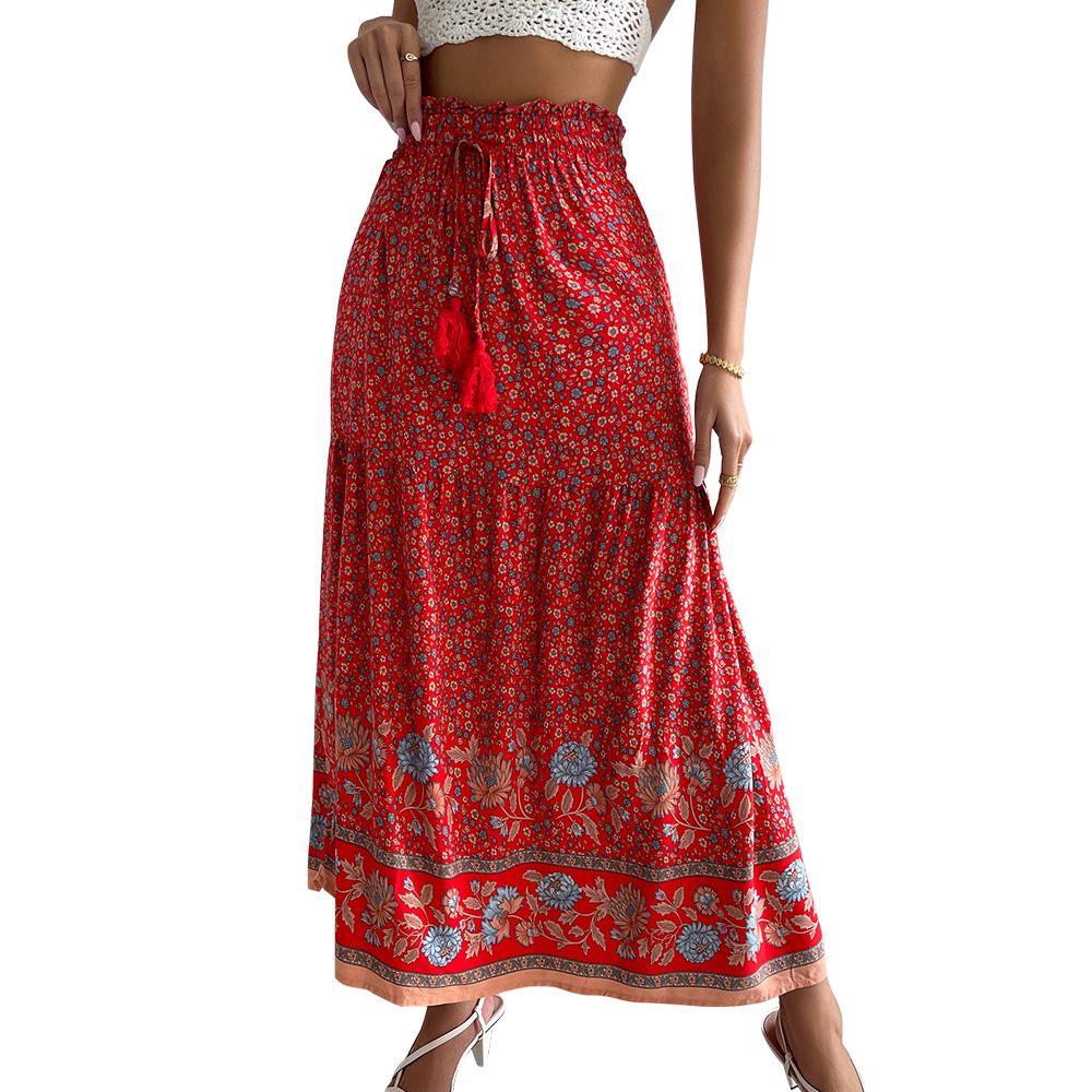 Gonna estiva casual da vacanza Midi Swing Large 2022 di design auto-sviluppato_voghion.com