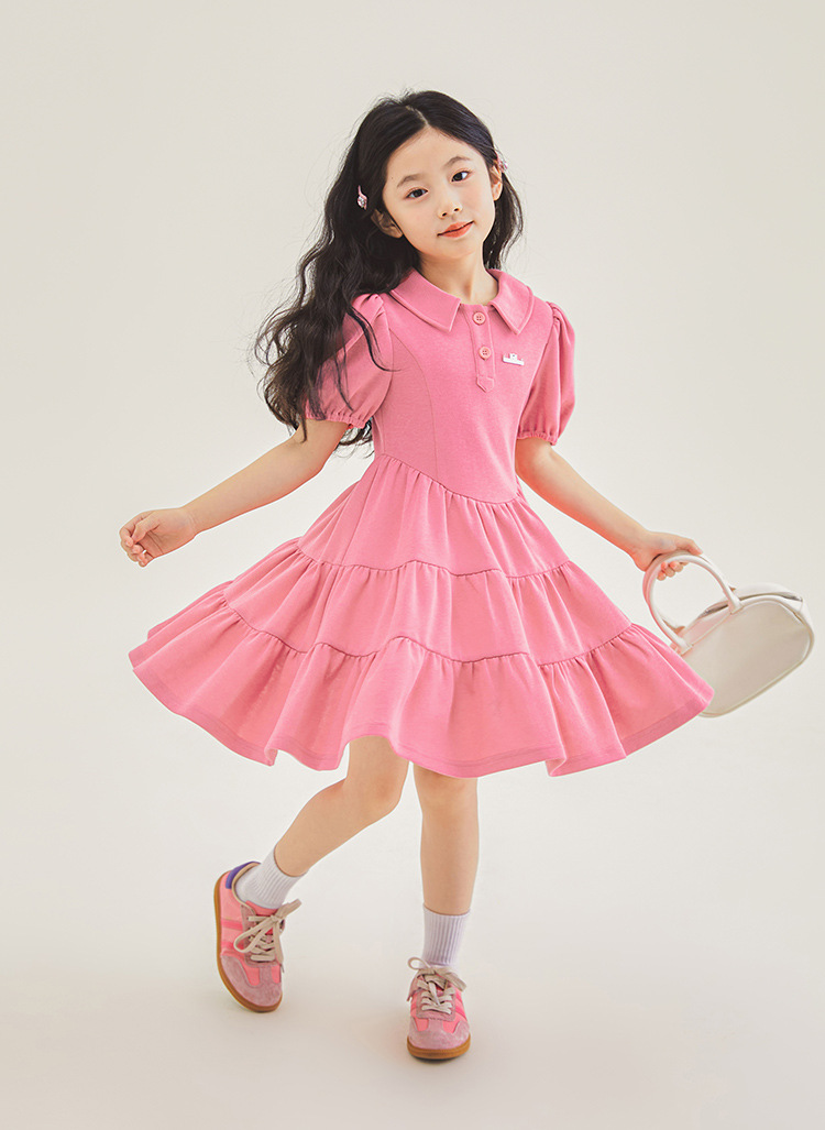 Mother&Kids Girls' dress Summer pink super sweet Princess dress Little girls' dress_voghion.com