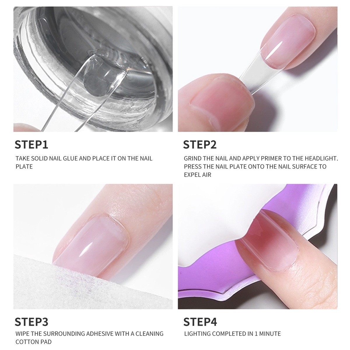 Sets & Kits Solid Patch Glue Nail Piece Adhesive New Phototherapy Canned Nail Patch Gel Does Not Hurt The Nail_voghion.com