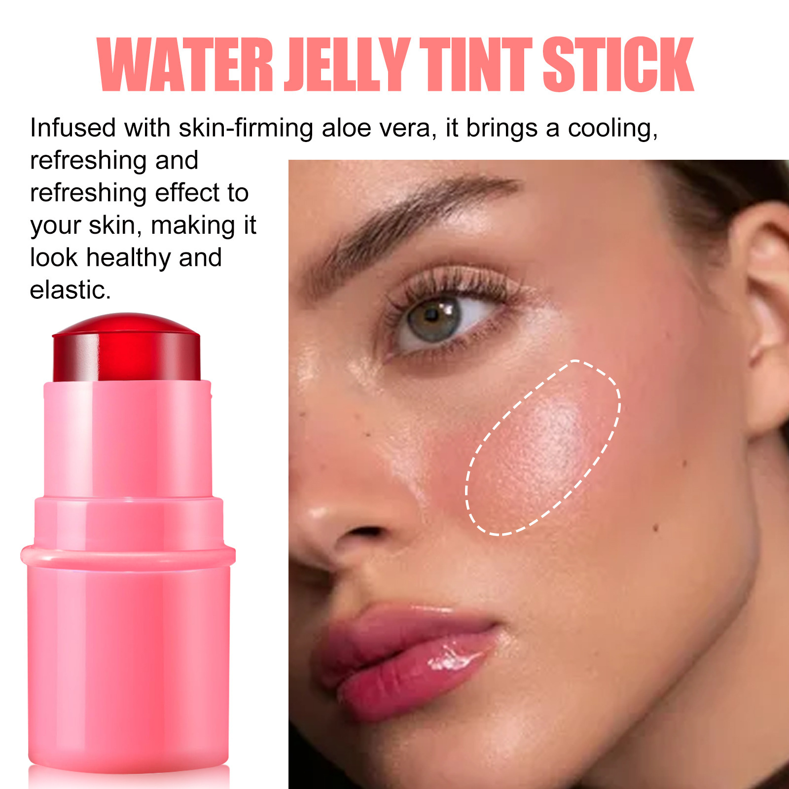 Fard de obraz cu pudră EELHOE Fruit Frozen Red Stick de culoare mat, ușor și subțire, natural pentru buze goale_voghion.com