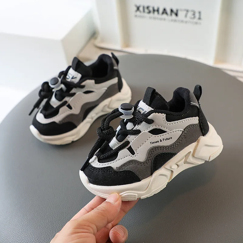 Zapatillas deportivas para niños pequeños 2025, informales, de malla y cuero, para correr en la escuela, de 1 a 6 años_voghion.com