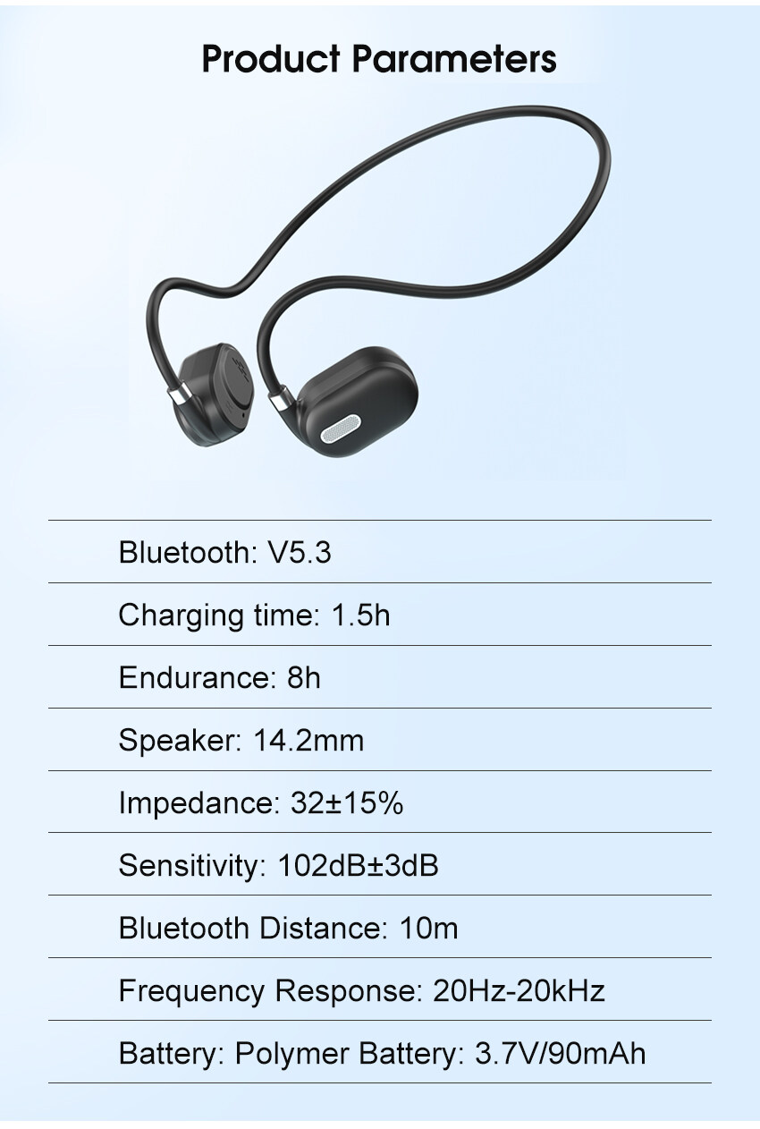 2024. aasta ametlik pood Kõrvaklapid Õhujuhtivusega Sport Bluetooth5.3 Juhtmevabad Kõrvaklapid HIFI Stereo Peakomplekt Kaelarihmaga Kõrvaklapid Mitte-kõrvaklapid HD Stereo_voghion.com