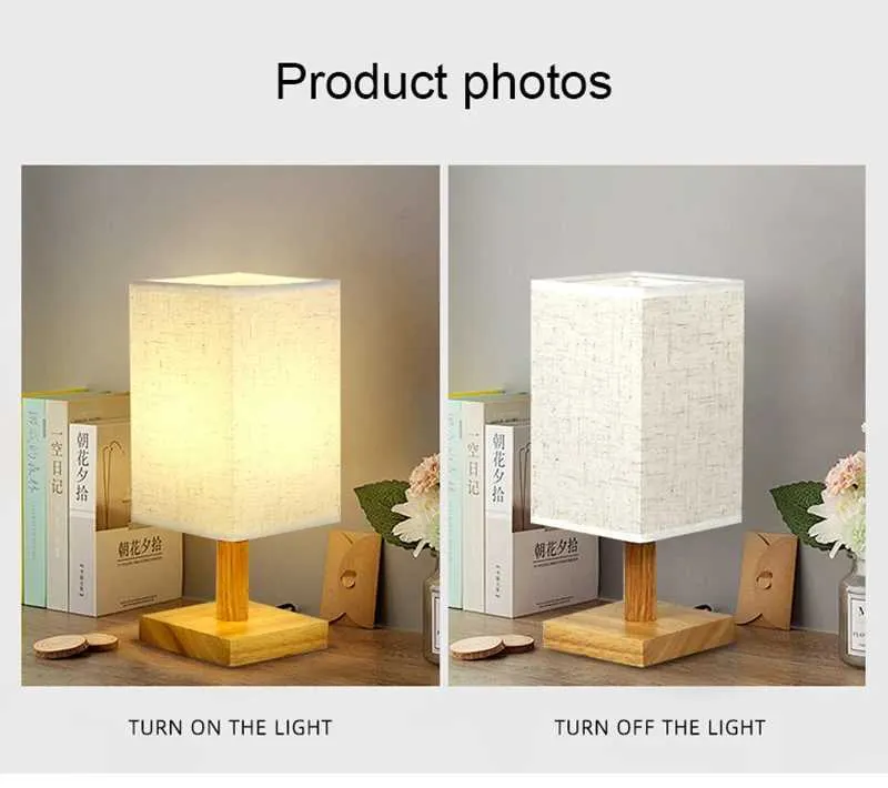 Chinese-Style USB Table Lamp - Dimmable Fabric Shade_voghion.com