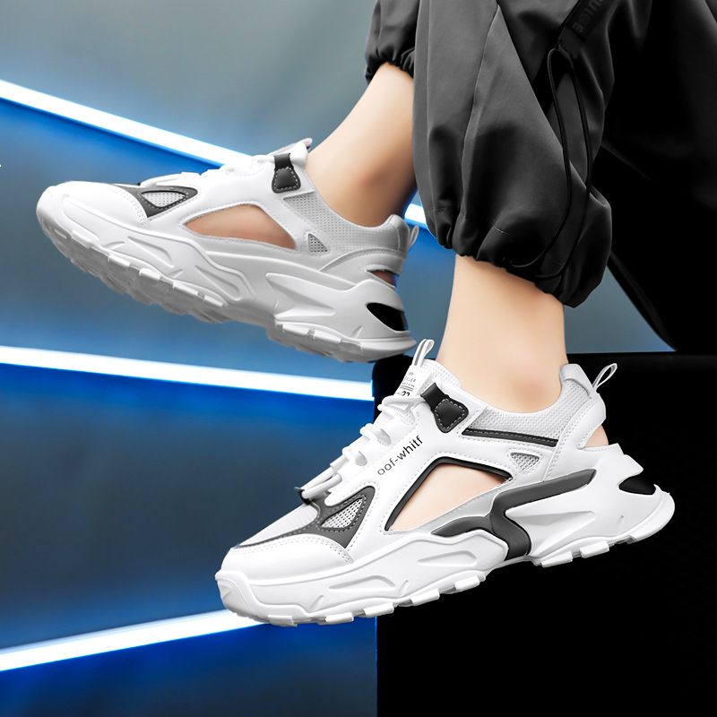 Sandalen Hären am Summer, atmungsaktiv, Outdoor, rutschfest, ausgehöhlt Casual Sports, Papp fir Teenager, déck Sohlen, séier_voghion.com