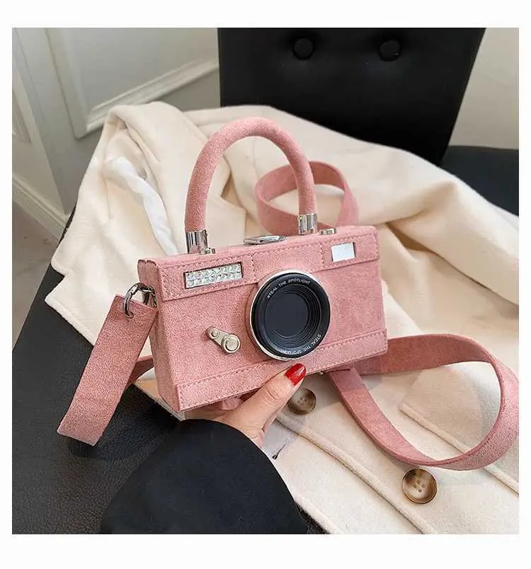2023 Nuove donne personalizzate moda forma di macchina fotografica pochette da donna casual mini crossbody piccola borsa a tracolla borsa C241103_voghion.com