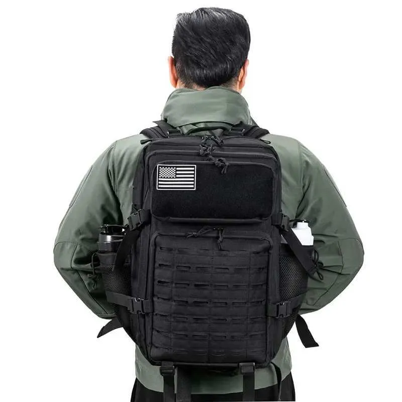 Zaino tattico QT QY 25L/45L per uomo e donna, per sopravvivenza all'aperto, piccolo zaino scolastico, con bottiglia_voghion.com