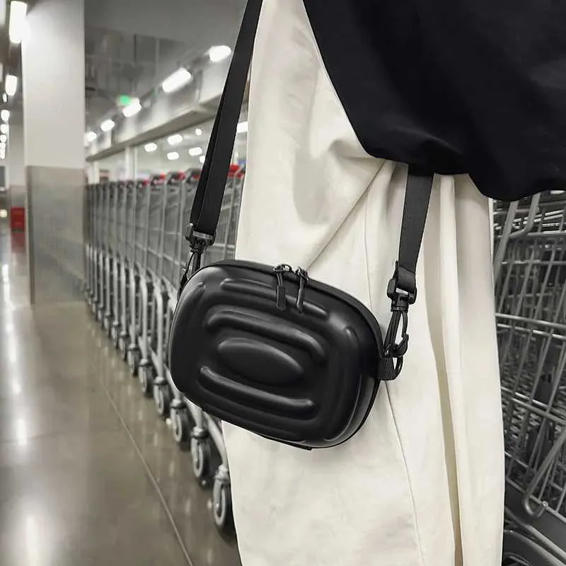 Yeni niş trend marka kutusu çok yönlü tek omuz çapraz çanta erkekler kadınlar için şık sert kabuk küçük kare_voghion.com