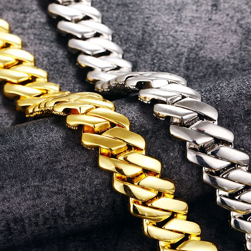 Iced Out Miami Cuban Link Chain Necklace For Men With 5a Zircons_voghion.com