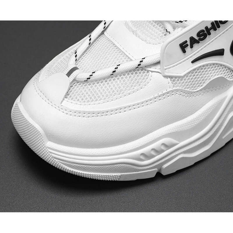 Atmungsaktive Weiße Mesh Herren Freizeitschuhe Sportschuhe_voghion.com